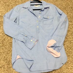Vineyard vines collared shirt woman Sz2 blue/pink